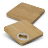 Set of 2 Square Bamboo Opener Coasters Natural